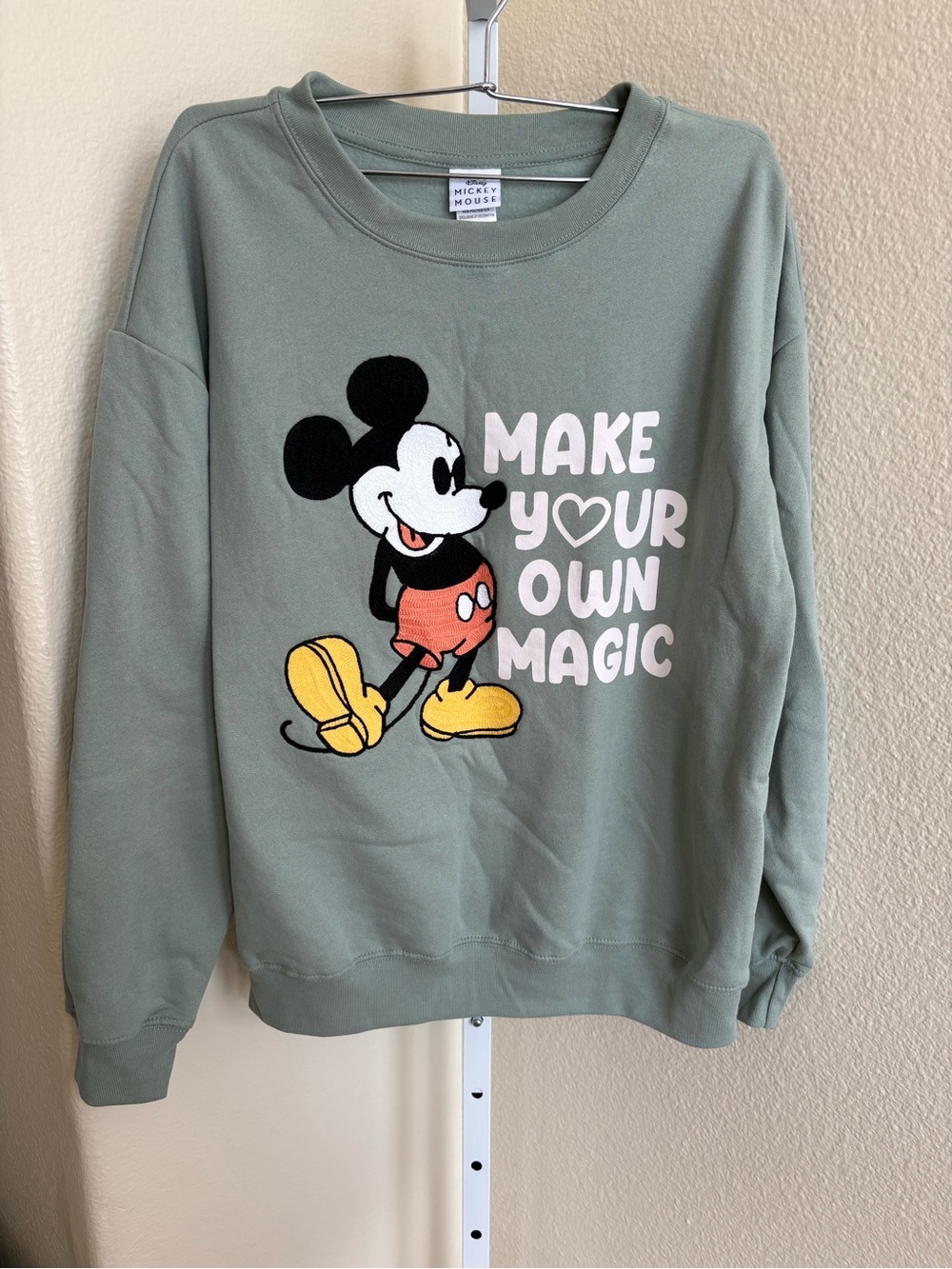 NWOT - Disney Make Your Own Magic Mickey Sweatshirt in Sage - Size L - Picture 5 of 8